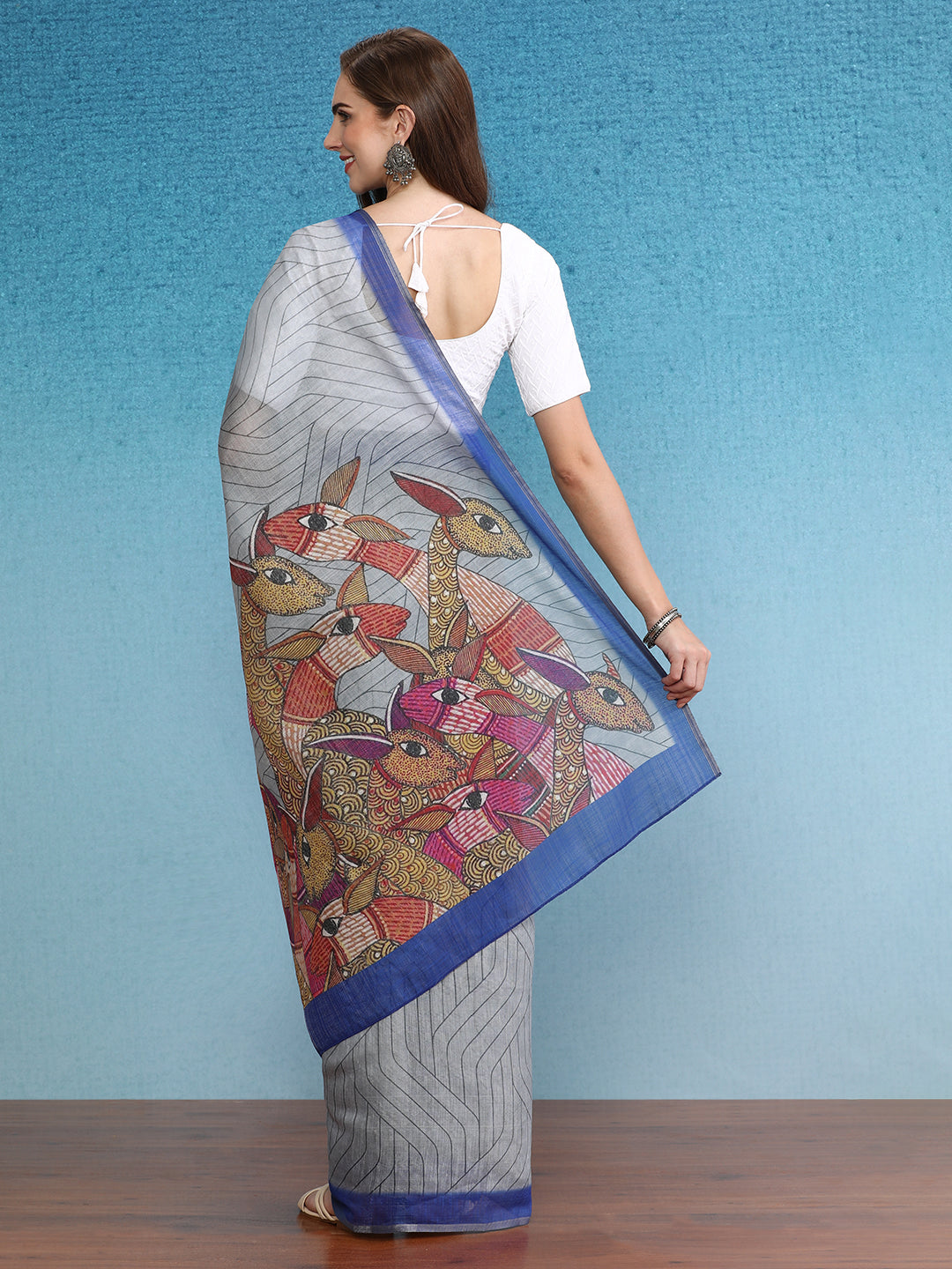 Cotton Zari Tissue Printed Saree