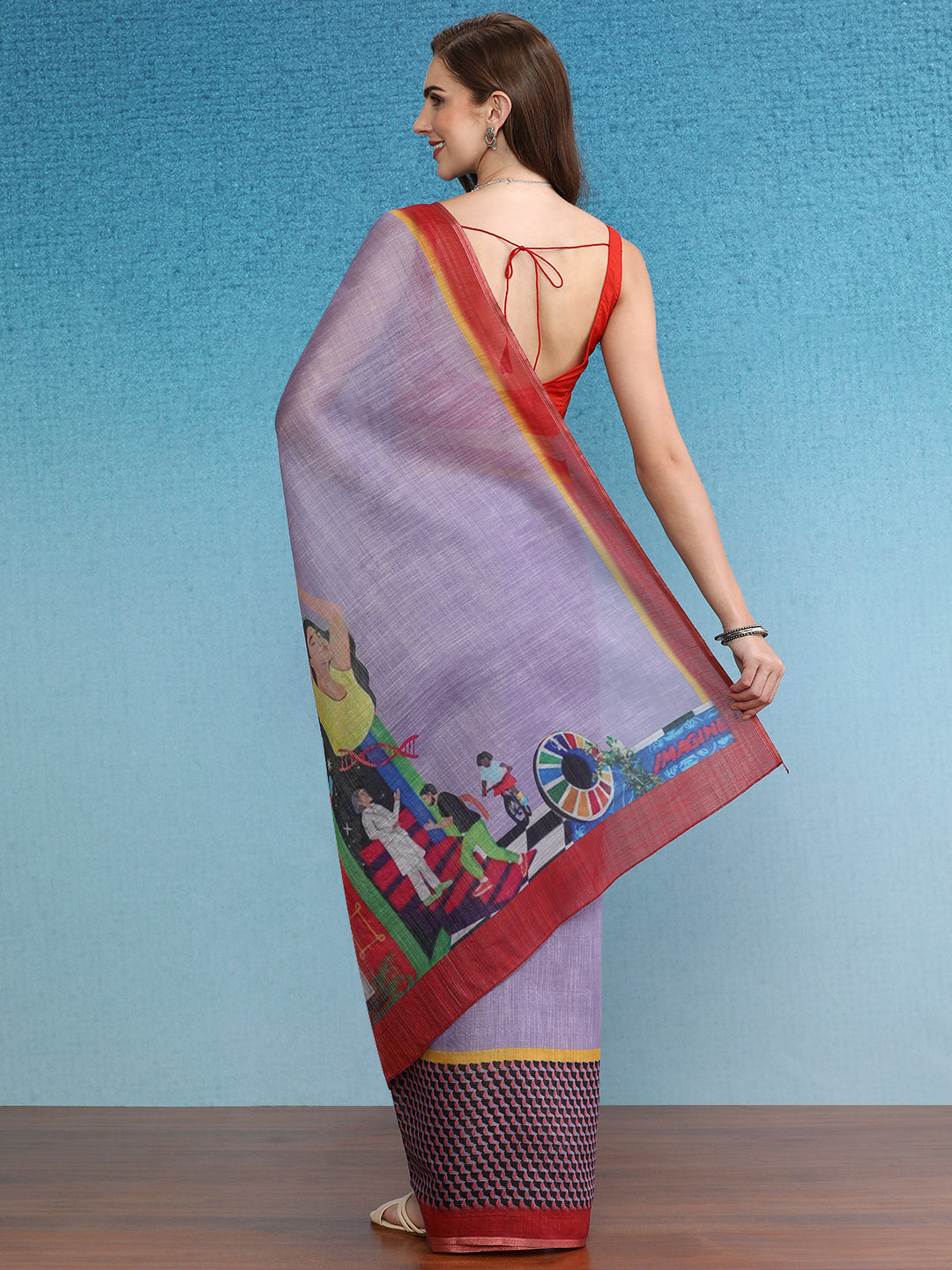 Cotton Zari Tissue Printed Saree