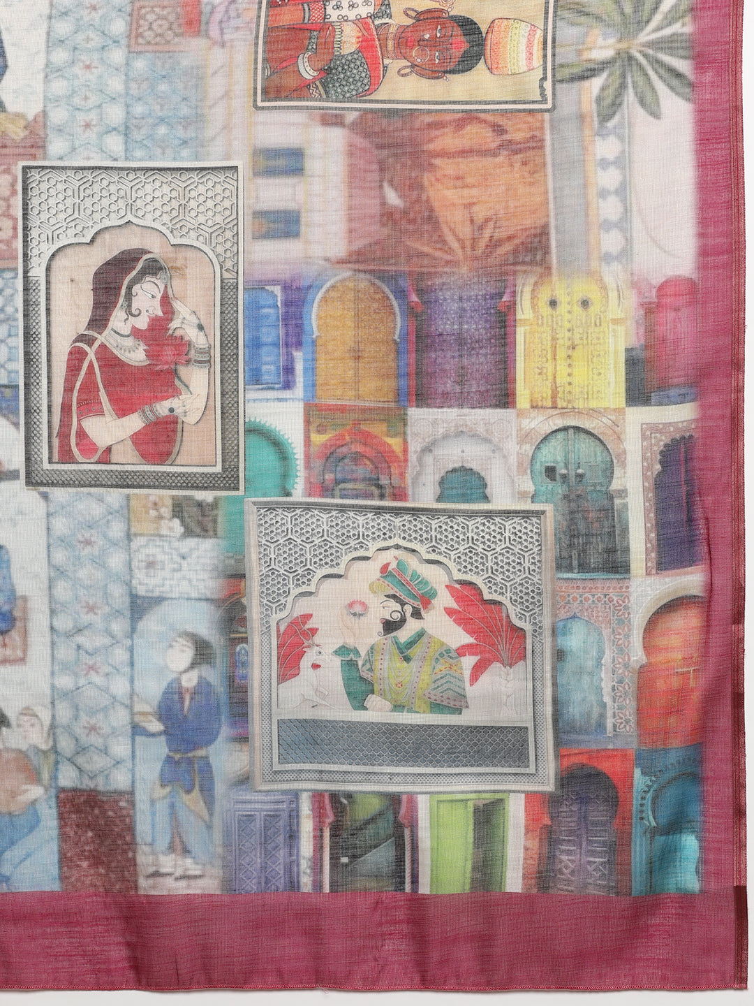 Cotton Zari Tissue Printed Saree