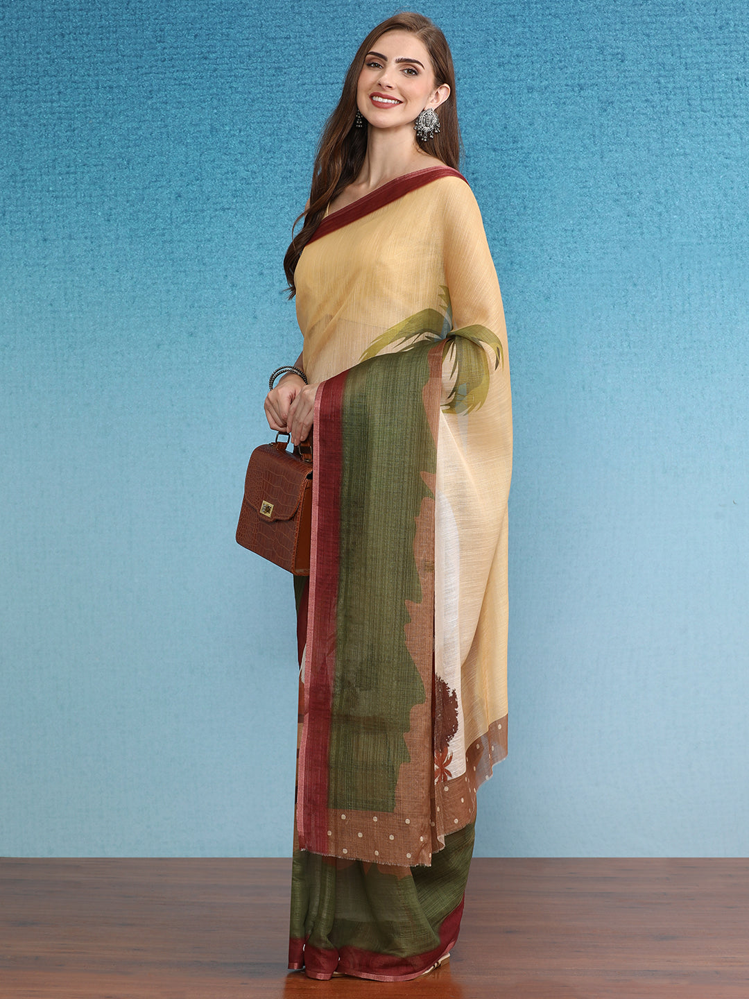 Cotton Zari Tissue Printed Saree
