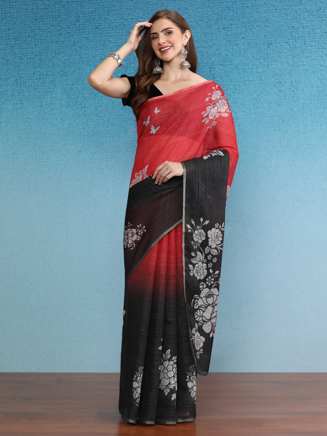 Cotton Zari Tissue Printed Saree