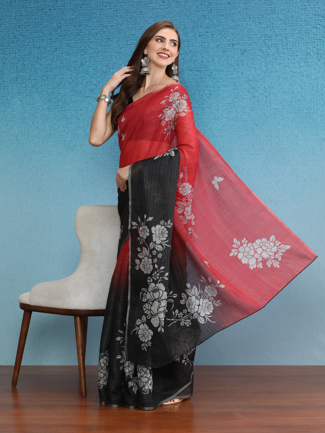 Cotton Zari Tissue Printed Saree