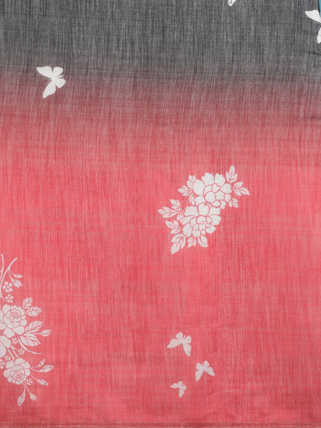 Cotton Zari Tissue Printed Saree