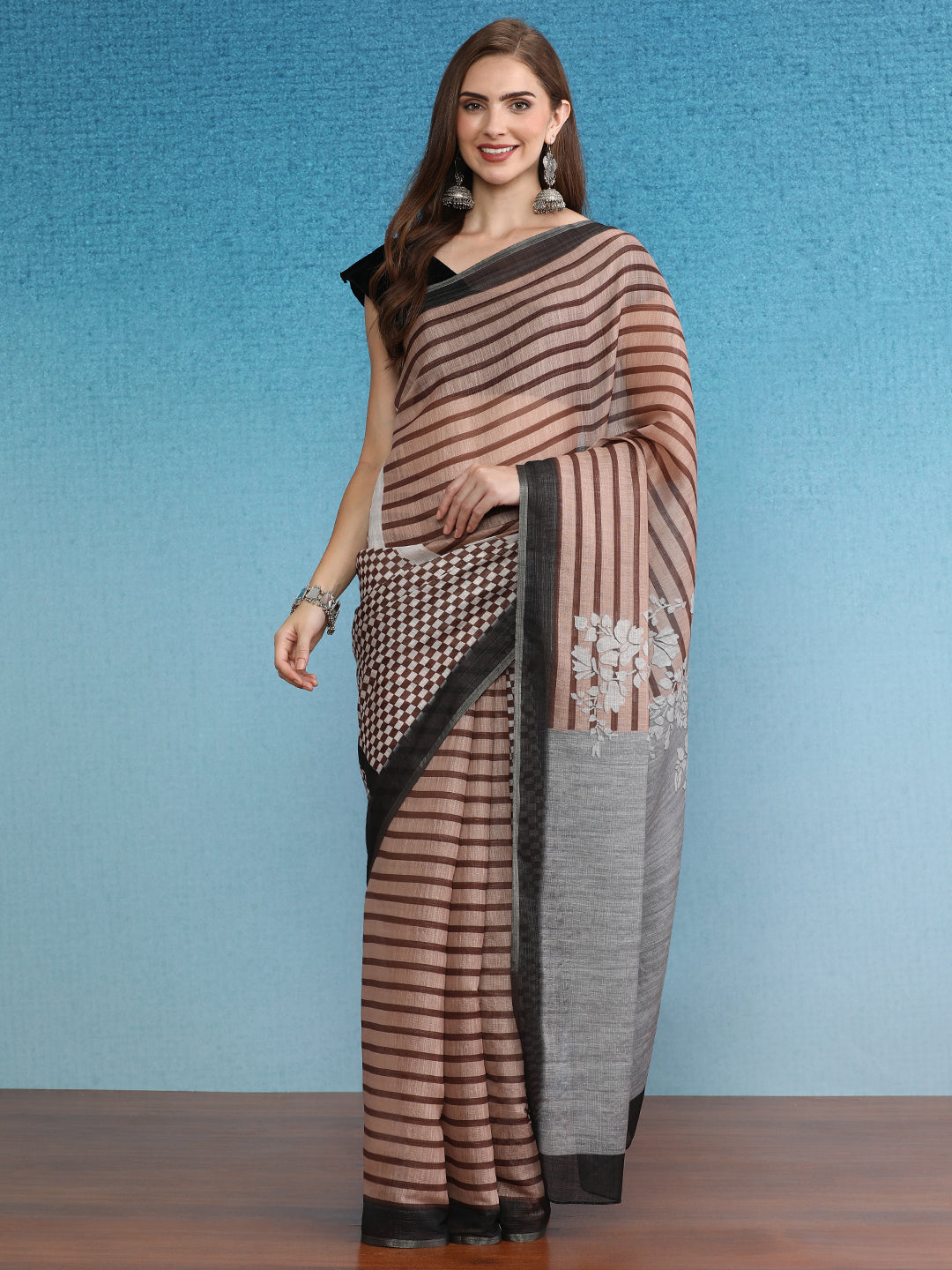 Cotton Zari Tissue Printed Saree