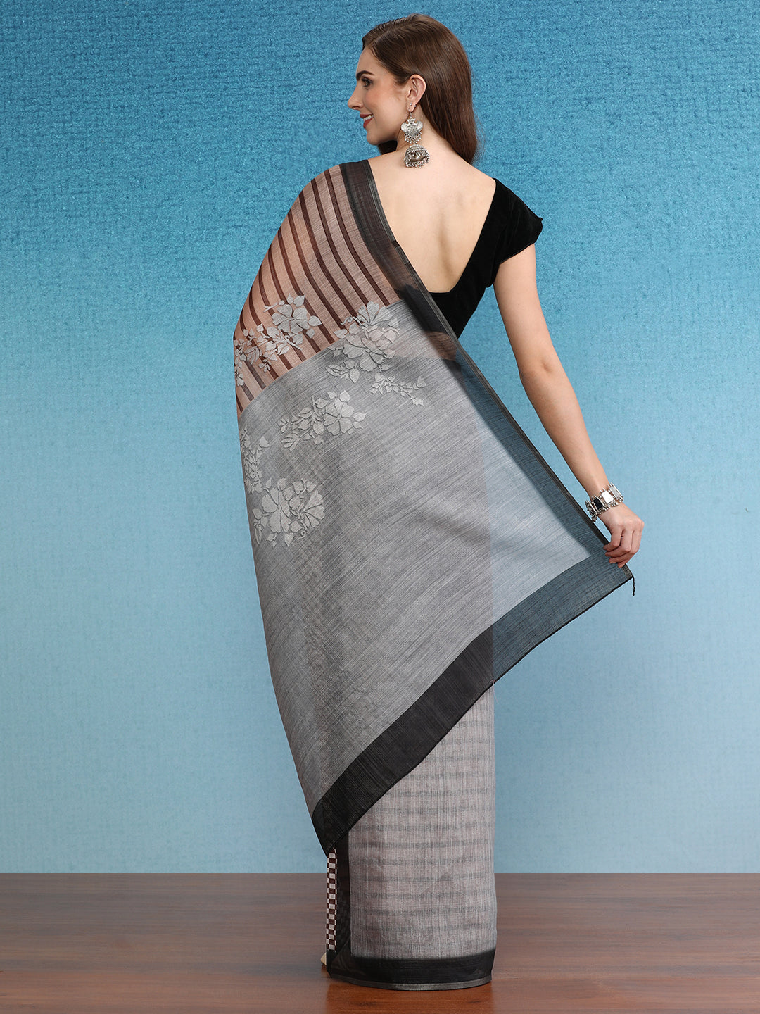 Cotton Zari Tissue Printed Saree