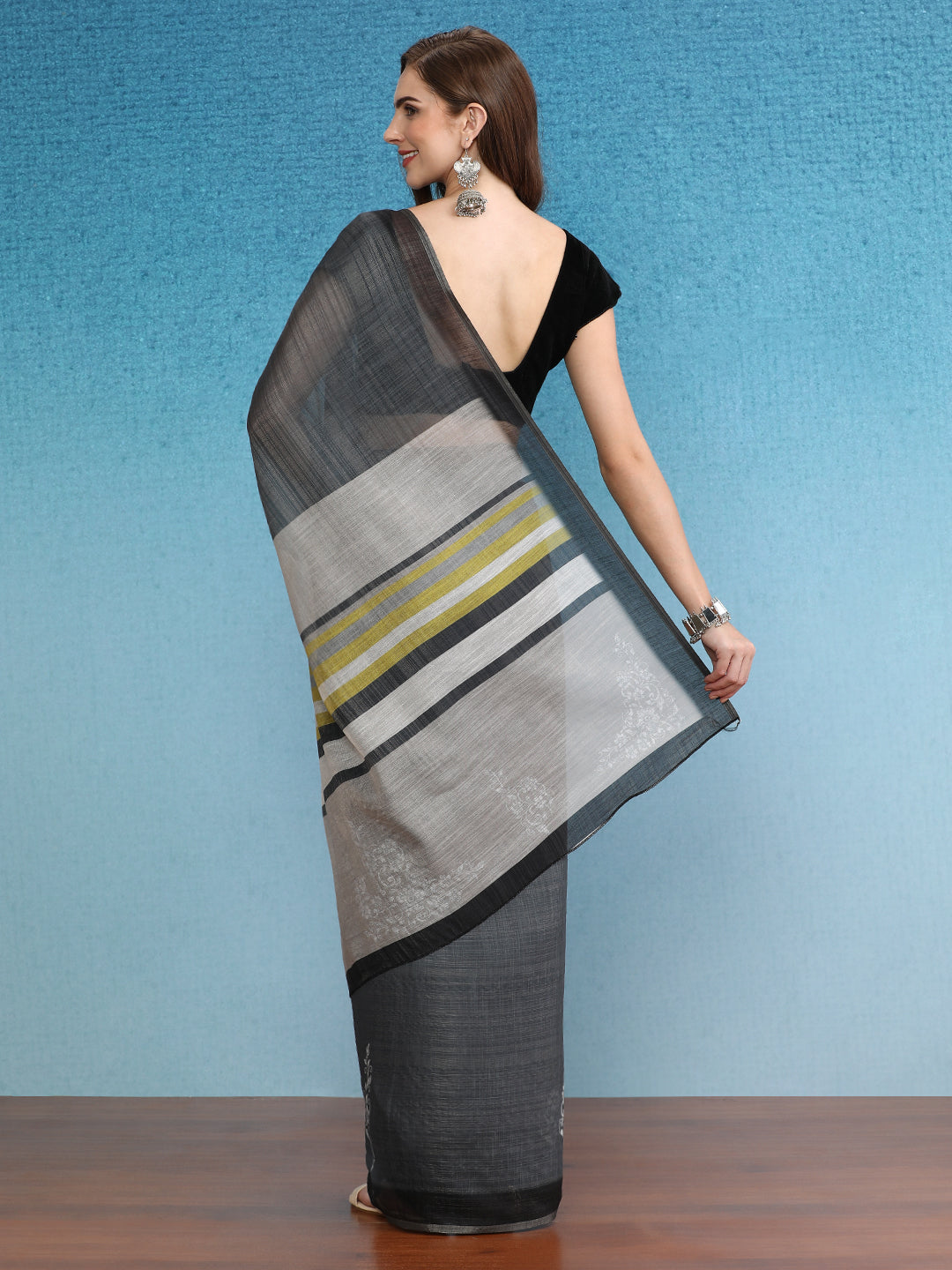 Cotton Zari Tissue Printed Saree
