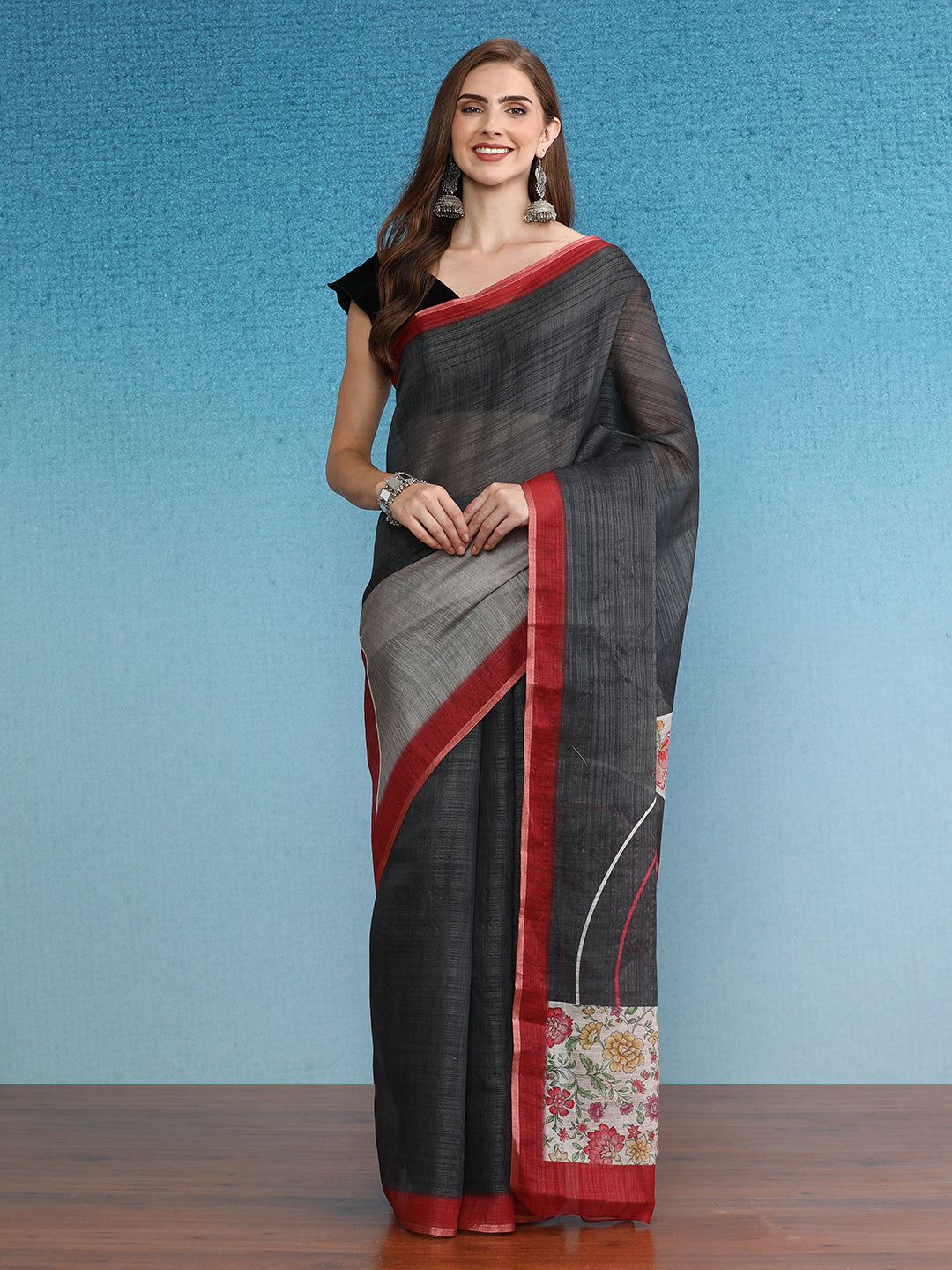 Cotton Zari Tissue Printed Saree