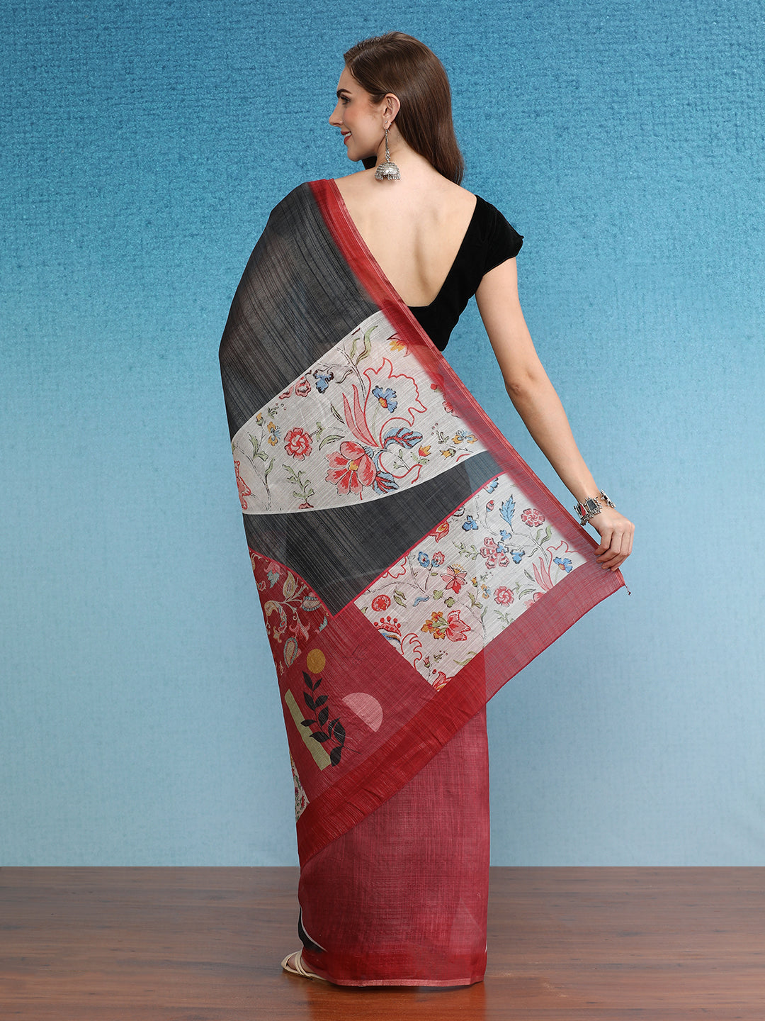 Cotton Zari Tissue Printed Saree