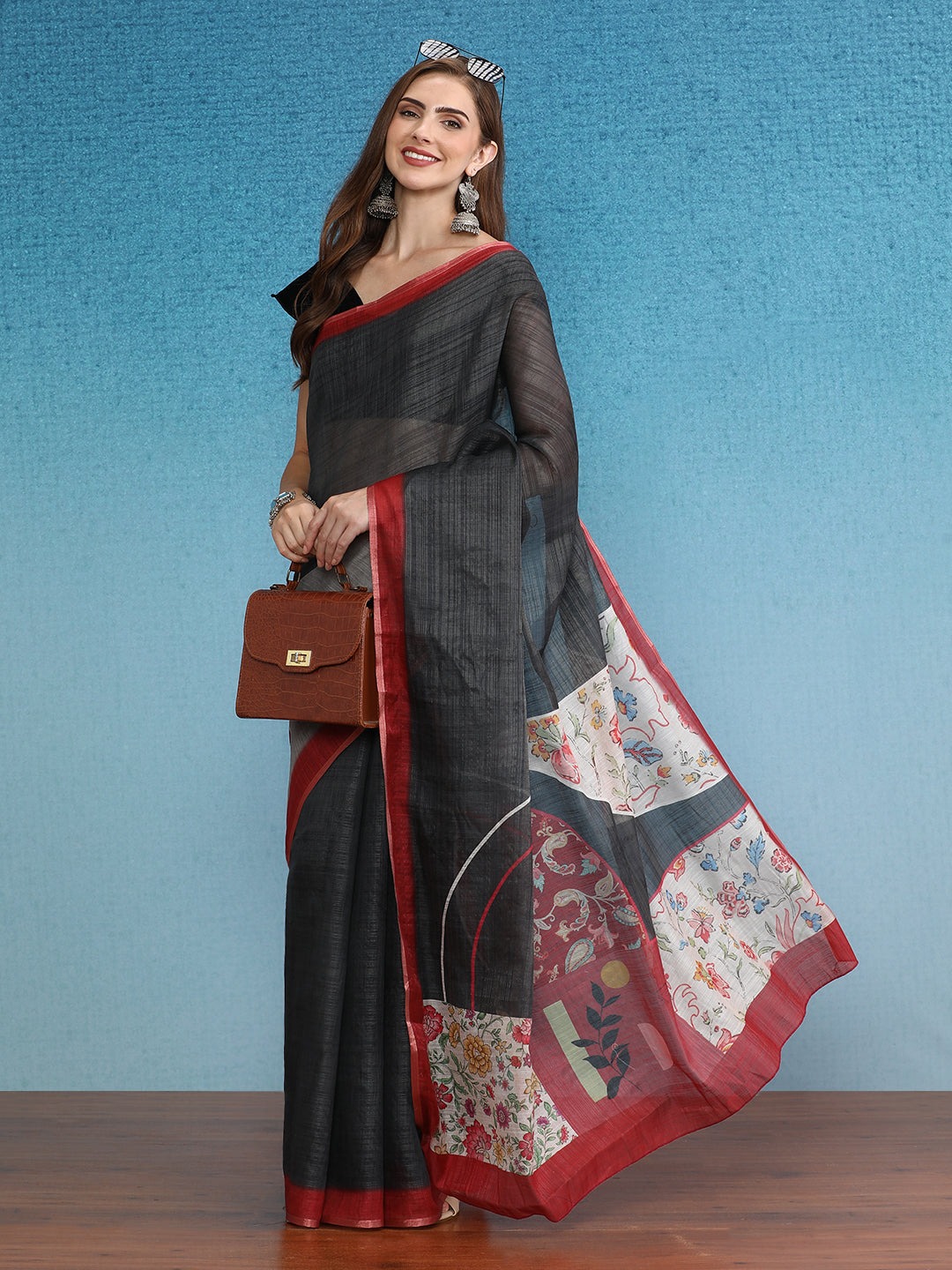 Cotton Zari Tissue Printed Saree