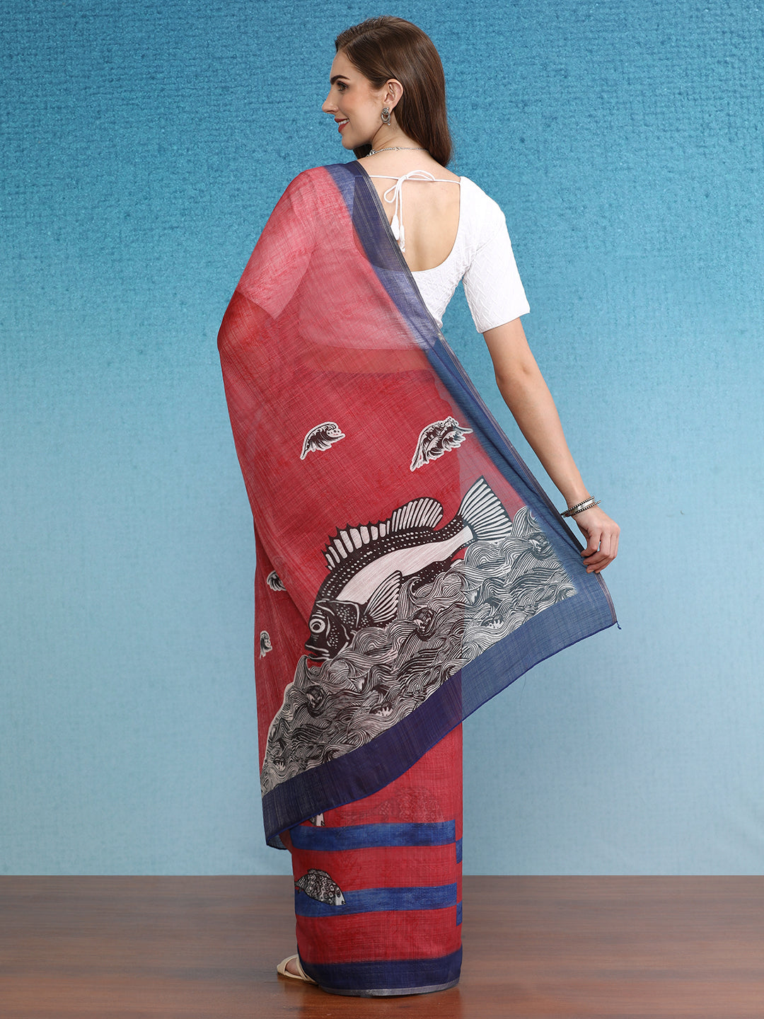 Cotton Zari Tissue Printed Saree