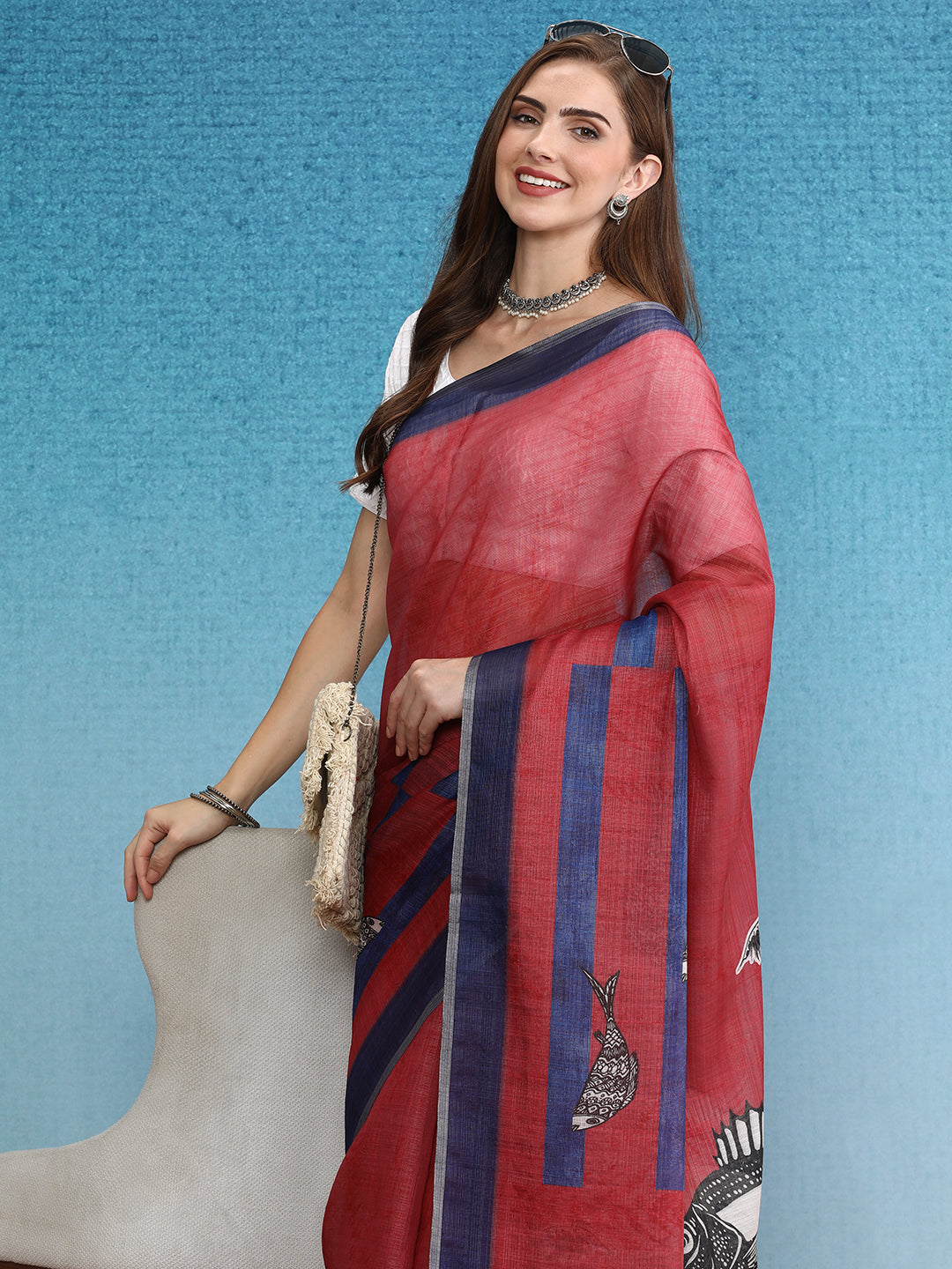 Cotton Zari Tissue Printed Saree