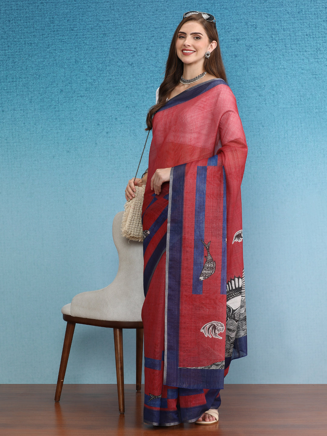 Cotton Zari Tissue Printed Saree