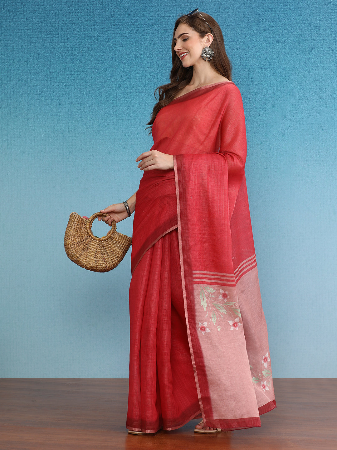 Cotton Zari Tissue Printed Saree