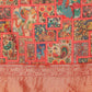 Kanjeevaram Pattu Zari Woven Border Digital Printed Saree