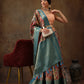 Kanjeevaram Pattu Zari Woven Border Digital Printed Saree