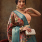 Kanjeevaram Pattu Zari Woven Border Digital Printed Saree