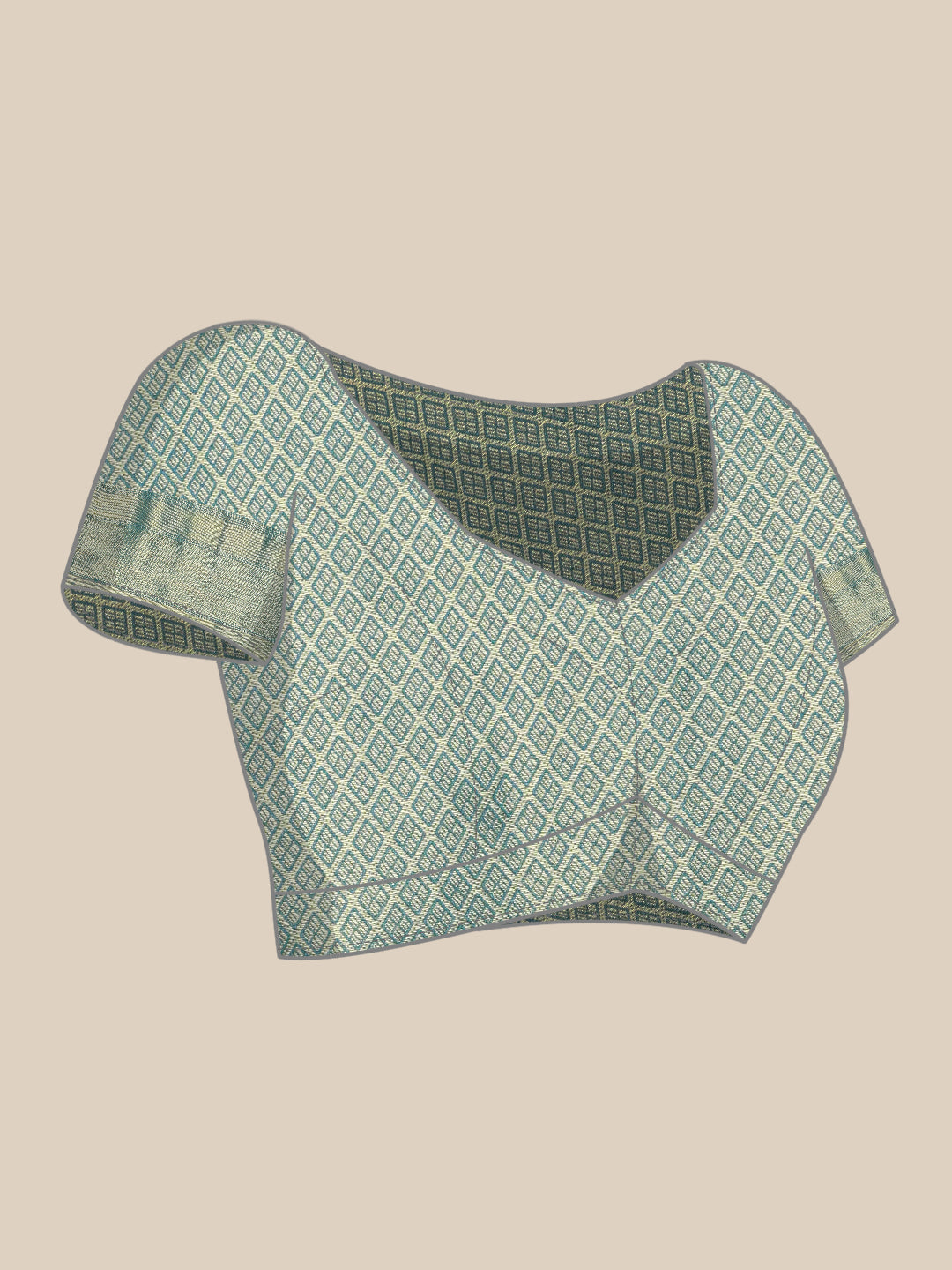 Kanjeevaram Pattu Zari Woven Border Digital Printed Saree