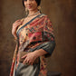 Kanjeevaram Pattu Zari Woven Border Digital Printed Saree