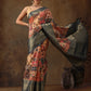 Kanjeevaram Pattu Zari Woven Border Digital Printed Saree
