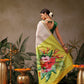 Onam Special Floral Printed Silk Kasavu Saree