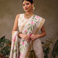 Onam Special Floral Printed Silk Kasavu Saree