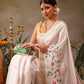 Onam Special Floral Printed Silk Kasavu Saree