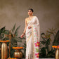 Onam Special Floral Printed Silk Kasavu Saree