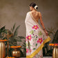 Onam Special Floral Printed Silk Kasavu Saree