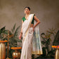 Onam Special Floral Printed Silk Kasavu Saree