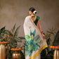 Onam Special Floral Printed Silk Kasavu Saree