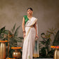 Onam Special Floral Printed Silk Kasavu Saree