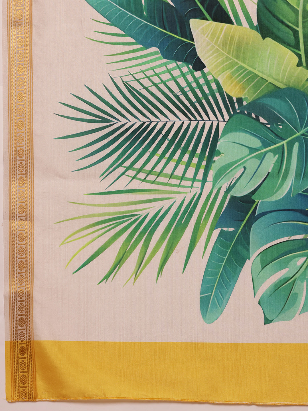 Onam Special Floral Printed Silk Kasavu Saree