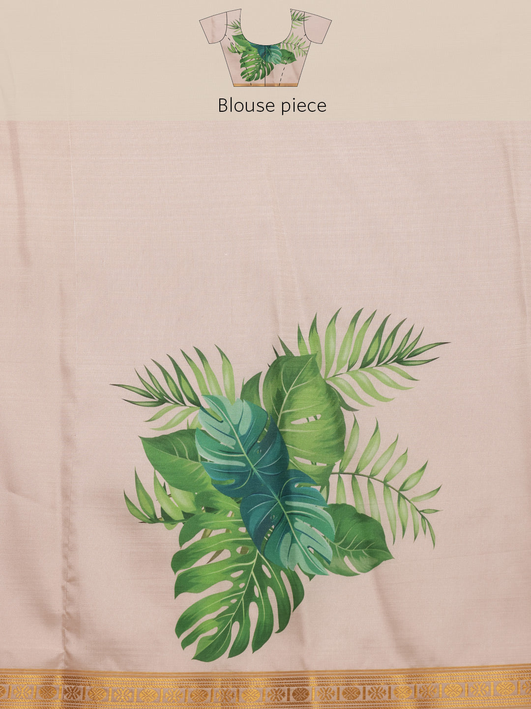 Onam Special Floral Printed Silk Kasavu Saree