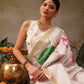 Onam Special Floral Printed Silk Kasavu Saree