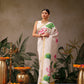 Onam Special Floral Printed Silk Kasavu Saree