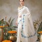 Digital Printed Soft Silk Kasavu Type Floral Saree With Printed Blouse