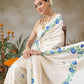 Digital Printed Soft Silk Kasavu Type Floral Saree With Printed Blouse