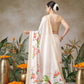 Digital Printed Animal & Floral Printed Tussar Silk Saree With Printed Blouse