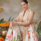 Digital Printed Animal & Floral Printed Tussar Silk Saree With Printed Blouse
