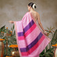 Digital Printed Half & Half Design Saree With Solid Blouse