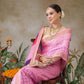 Digital Printed Half & Half Design Saree With Solid Blouse