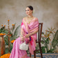 Digital Printed Half & Half Design Saree With Solid Blouse