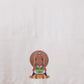 Kathakali Mural Printed Kerla Kasavu Art Silk Saree With Printed Blouse