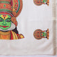 Kathakali Mural Printed Kerla Kasavu Art Silk Saree With Printed Blouse