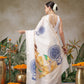 Onam Special Kerla Kasavu Mural Printed Art Silk Saree With Printed Blouse