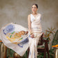 Onam Special Kerla Kasavu Mural Printed Art Silk Saree With Printed Blouse