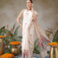Floral Printed Onam Inspired Kasavu Saree With Printed Blouse