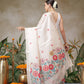 Floral Printed Onam Inspired Kasavu Saree With Printed Blouse