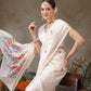 Floral Printed Onam Inspired Kasavu Saree With Printed Blouse