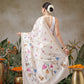 Floral Printed Onam Inspired Kasavu Saree With Printed Blouse